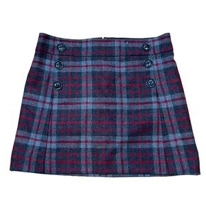 Vintage Y2K Gap Womens Plaid Mini Skirt Wool Blend Size 6 Academia Style NEW